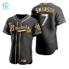 Score Laughs Cheers Braves 7 Swanson Gold Jersey Gift stylepulseusa 1