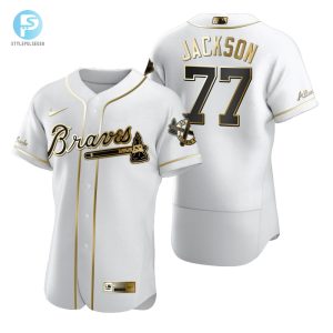 Swing Into Laughs Braves 77 Luke Jackson Golden Jersey stylepulseusa 1 1