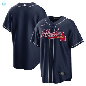 Hit Homers In Style Braves Navy Replica Jersey Laughs Included stylepulseusa 1 1