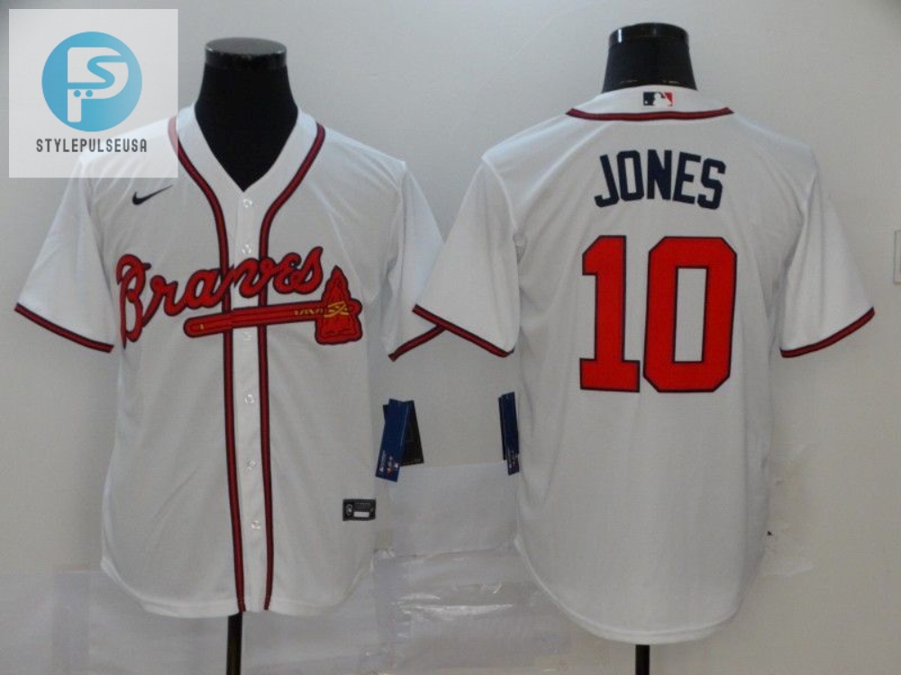 Score Big Chipper Jones 10 Braves Jersey  Home Run Style