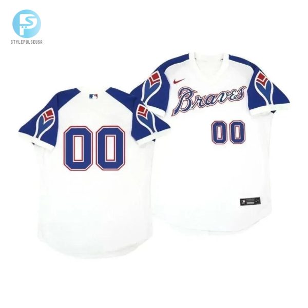 Rock Retro Braves Custom 00 Jersey Throwback Fun stylepulseusa 1