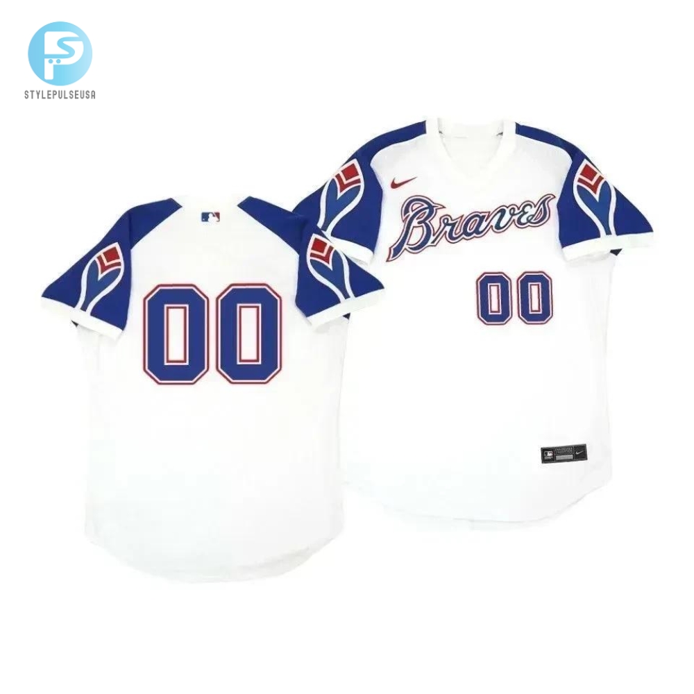 Rock Retro Braves Custom 00 Jersey  Throwback Fun