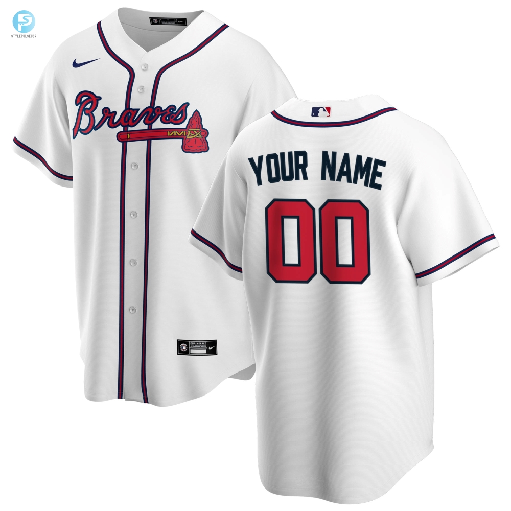 Be Mvp At Bbqs Custom Atlanta Braves Jersey  White Wow