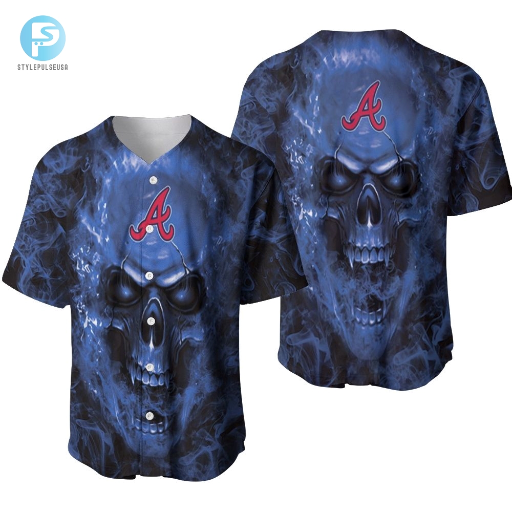 Smokin Skulls Atlanta Braves Fan Jersey  For Diehard Fans