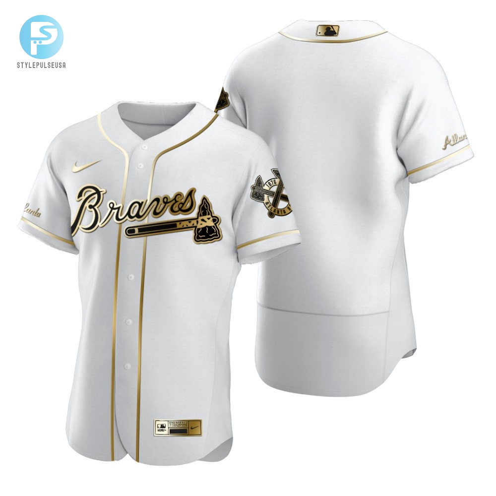 Score Big Laughs Braves Golden White Jersey Gift