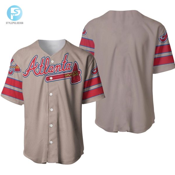 Hit A Home Run In Style Funny Atlanta Braves Grey Jersey stylepulseusa 1