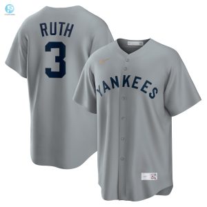 Hit A Home Run Get Your Babe Ruth Yankees Jersey Gray stylepulseusa 1 1