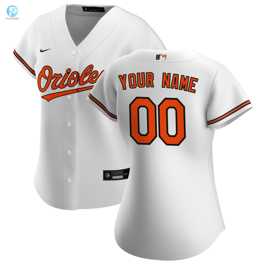 Hit A Home Run Custom Orioles Womens Jersey  Playful  Unique