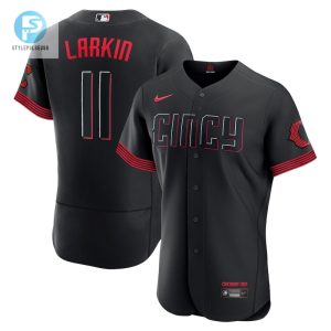 Barry Larkin 11 Elite Jersey Stealth Mode Reds In Black stylepulseusa 1 1