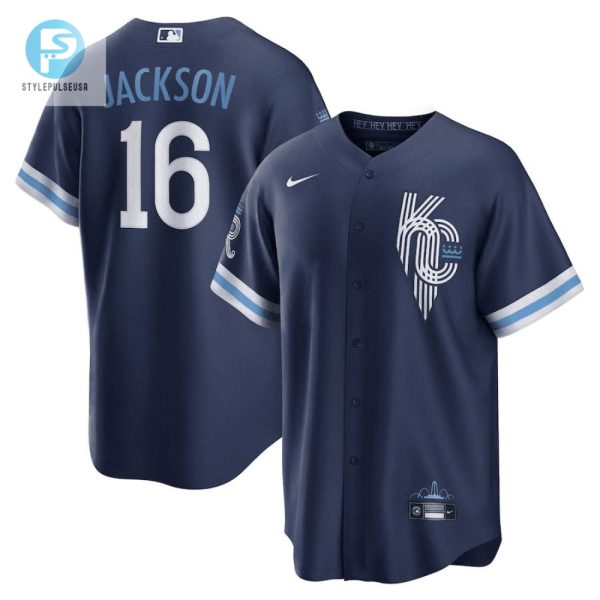 Rock Bo Jacksons Royals Jersey Navy Style Home Run Humor stylepulseusa 1