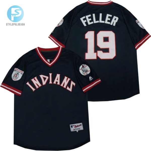 Get Fellers Swag Bob Feller 19 2020 Black Jersey stylepulseusa 1