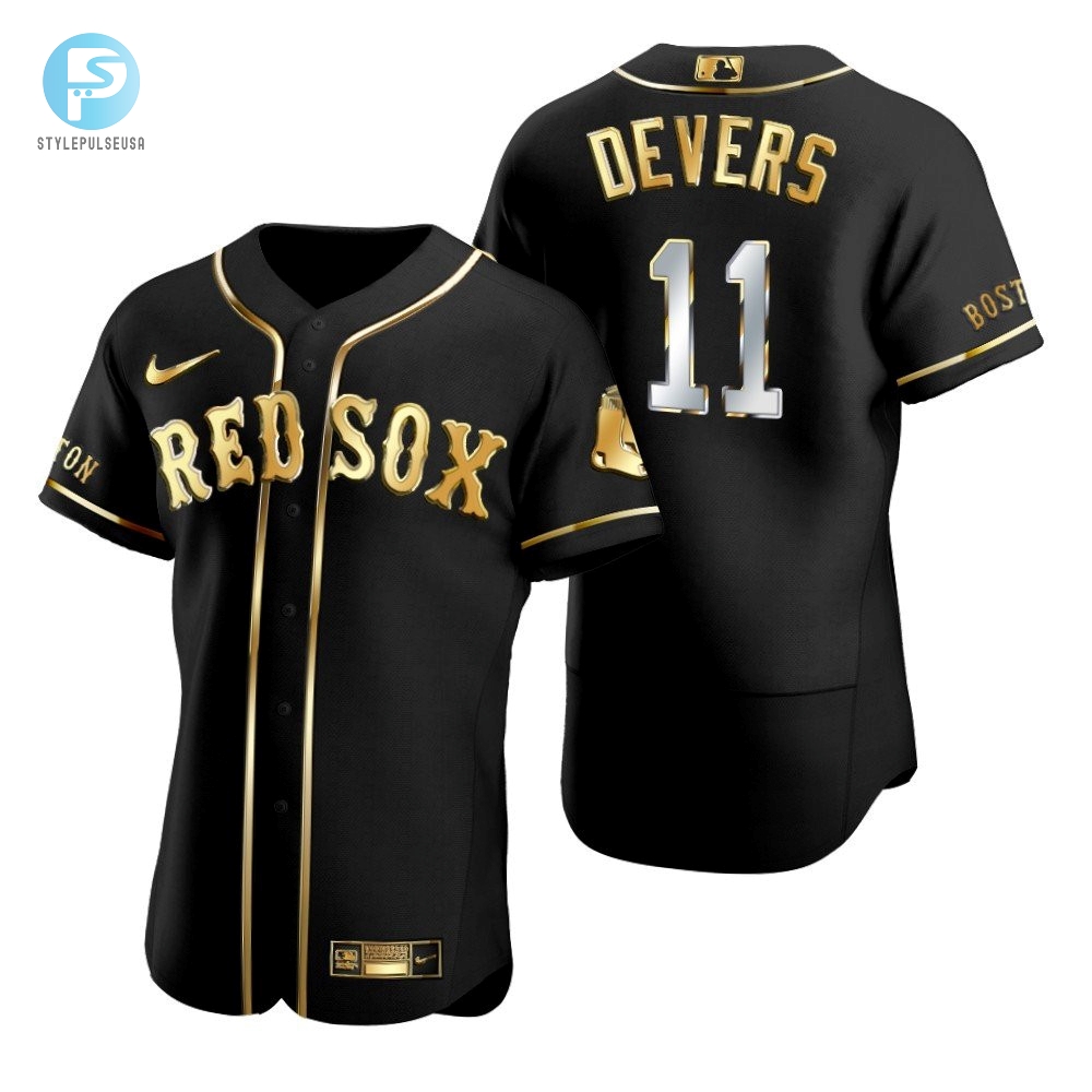 Score Laughs  Cheers Red Sox Devers 11 Gold Jersey Gift