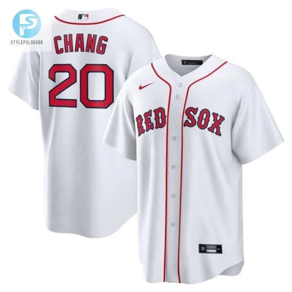 Get Your Sox On Yu Chang 20 White Witty Replica stylepulseusa 1 1