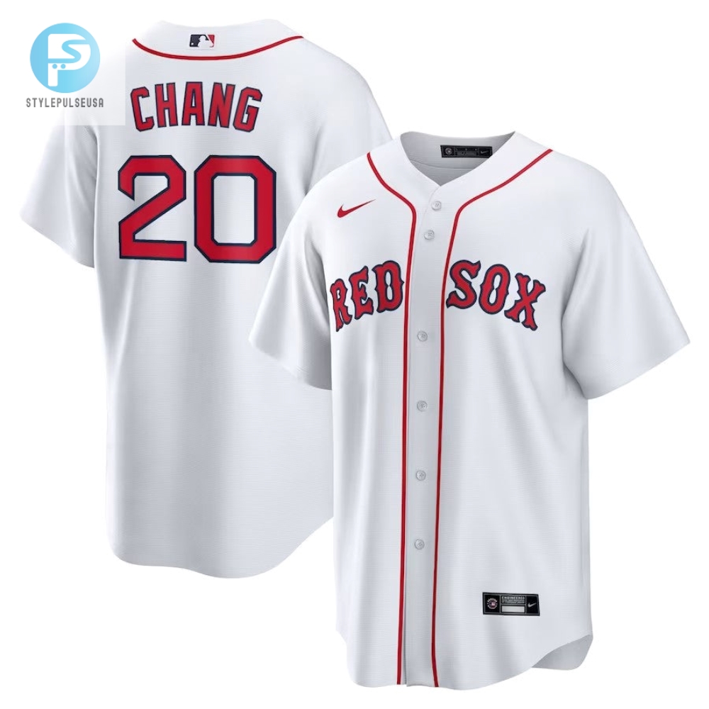 Get Your Sox On Yu Chang 20  White  Witty Replica