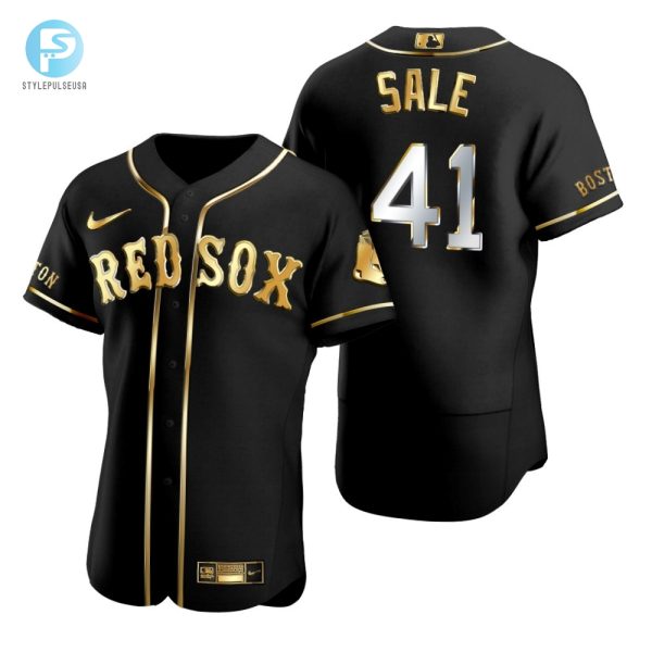 Pitchperfect Gift Hilarious Chris Sale 41 Sox Black Jersey stylepulseusa 1