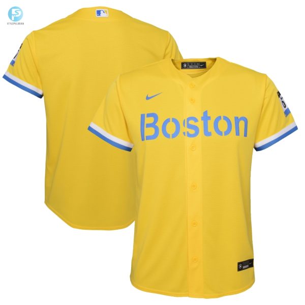 Turn Heads In Style Boston Red Sox Gold City Jersey 2021 stylepulseusa 1