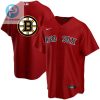 Score Big In Style Red Sox Bruins Red Cool Base Jersey stylepulseusa 1