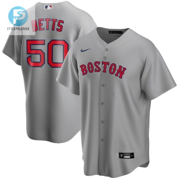 Rock Mookie Magic Red Sox 50 2020 Grey Jersey Laughs stylepulseusa 1