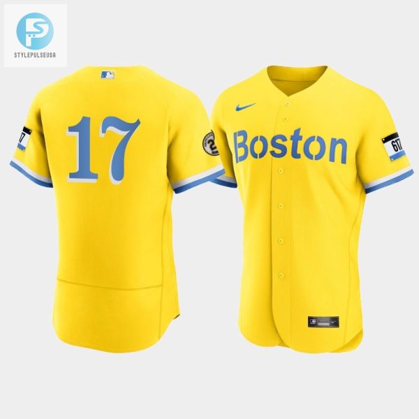 Red Sox Eovaldi Jersey Gold Bold Patchwork Fun stylepulseusa 1