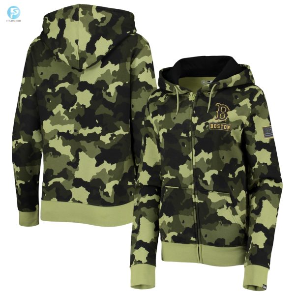 Hit A Style Home Run Red Sox Womens Camo Hoodie stylepulseusa 1