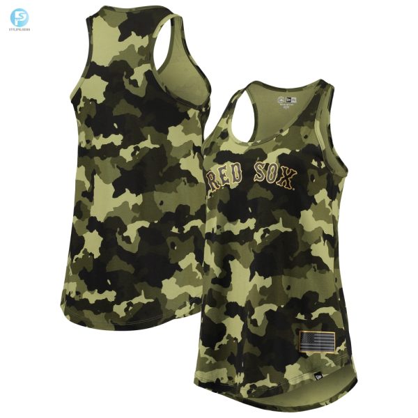 Rock Red Sox Style Camo Tank For Fierce Female Fans stylepulseusa 1