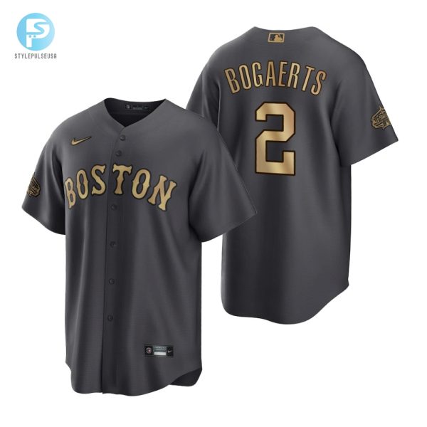 Get Allstar Snazzy Bogaerts Red Sox 202223 Charcoal Jersey stylepulseusa 1