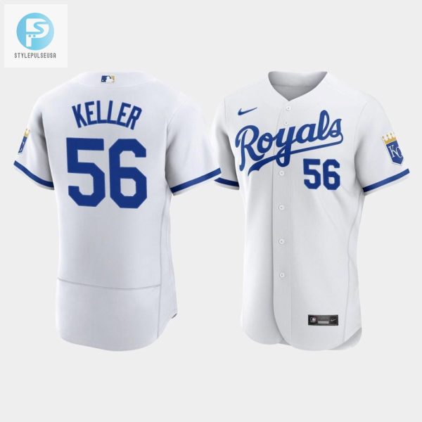 Get Kellers Winning Look Royals 56 Home Jersey In White stylepulseusa 1