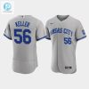 Rock The Road Hilarious Brad Keller Royals 56 Gray Jersey stylepulseusa 1