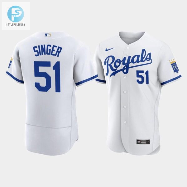 Strikeout Chic Brady Singer Royals 51 Home Jersey 202223 stylepulseusa 1