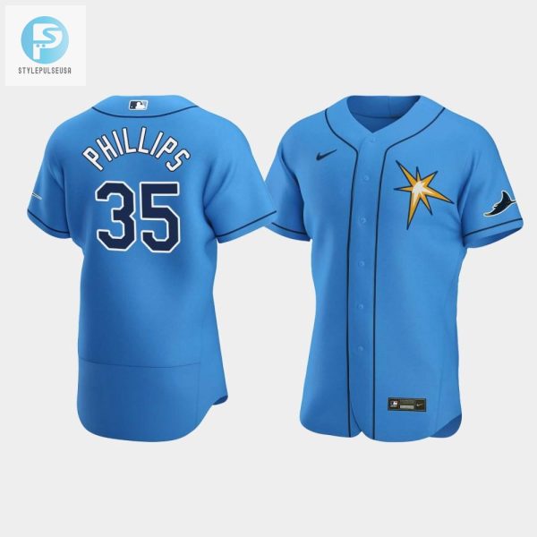 Get Chuckling In Style Brett Phillips Rays Light Blue Jersey stylepulseusa 1 1