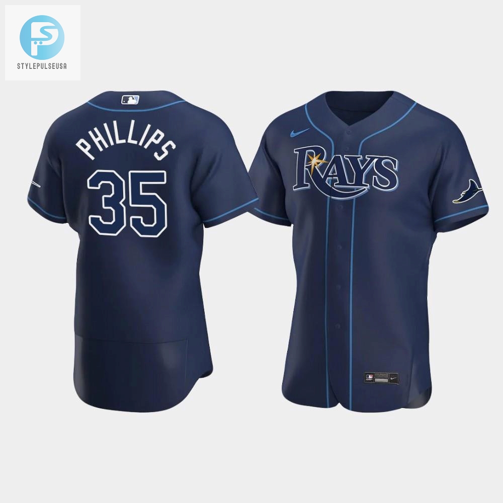 Rock Brett Phillips Quirky Navy Rays Jersey  Look Legendary