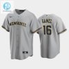 Get Your Gamel On Brewers 16 Road Gray Jersey Fun stylepulseusa 1