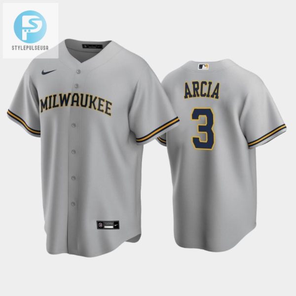 Score Big With Orlando Arcias Road Gray Jersey A Brewers Must stylepulseusa 1