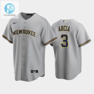 Score Big With Orlando Arcias Road Gray Jersey A Brewers Must stylepulseusa 1 1