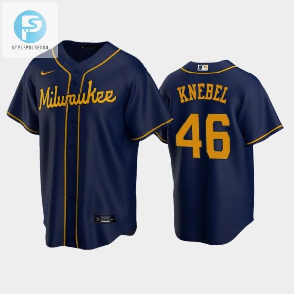 Unknebelievable Get Your Brewers 46 Navy Jersey Now stylepulseusa 1