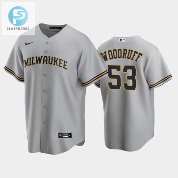 Catch Woodruff Fever Rock Brewers 53 Gray Jersey stylepulseusa 1