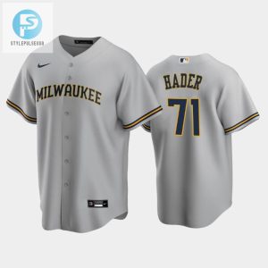 Get Hader Loving Brewers Road Gray Jersey 71 Awaits stylepulseusa 1 1