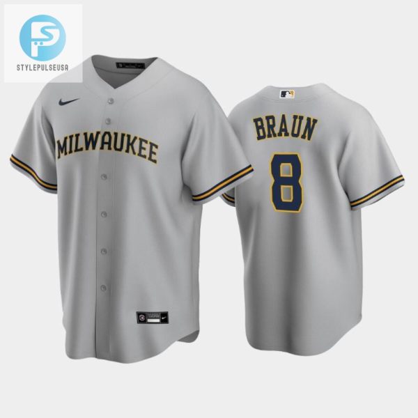 Get Braun Go Gray Brewers 8 Jersey Magic stylepulseusa 1 1