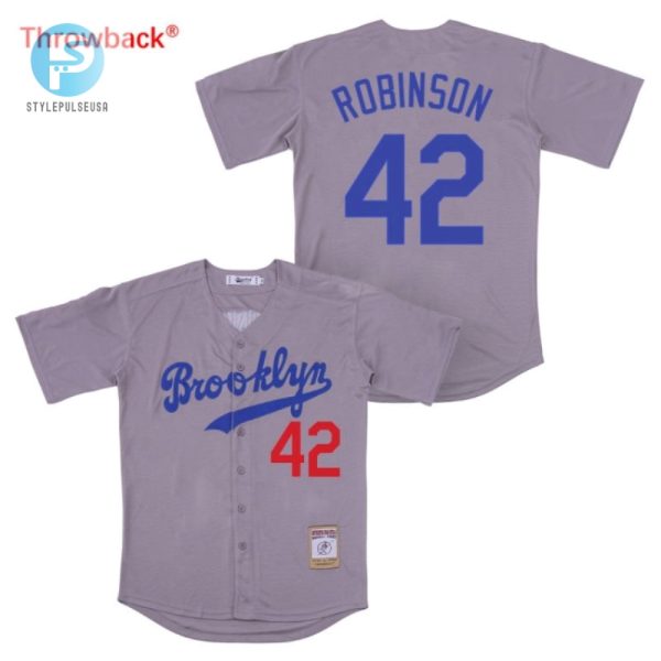 Steal Home Style Jackie Robinson 42 Dodgers Jersey stylepulseusa 1