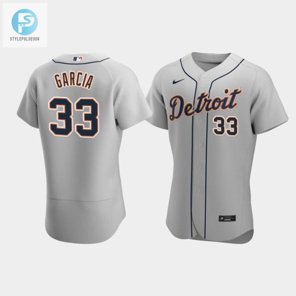 Get Em Laughing In A Gray Garcia 33 Tigers Jersey stylepulseusa 1