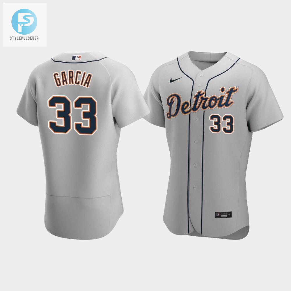 Get Em Laughing In A Gray Garcia 33 Tigers Jersey