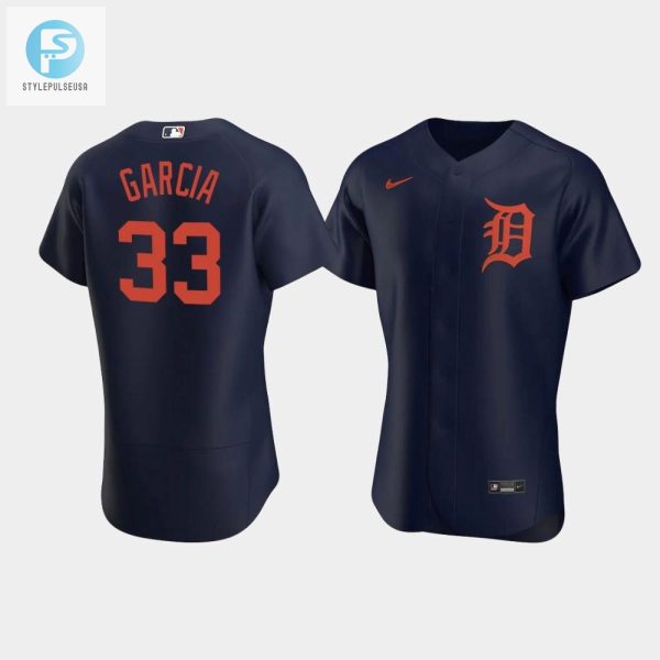 Score Big Laughs Bryan Garcia 33 Tigers Navy Jersey stylepulseusa 1