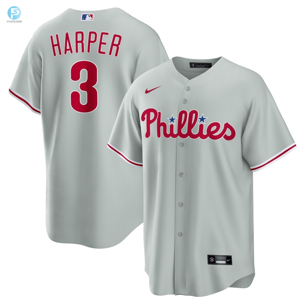 Get Harperized Phillys Gray Road Jerseyhome Run Style