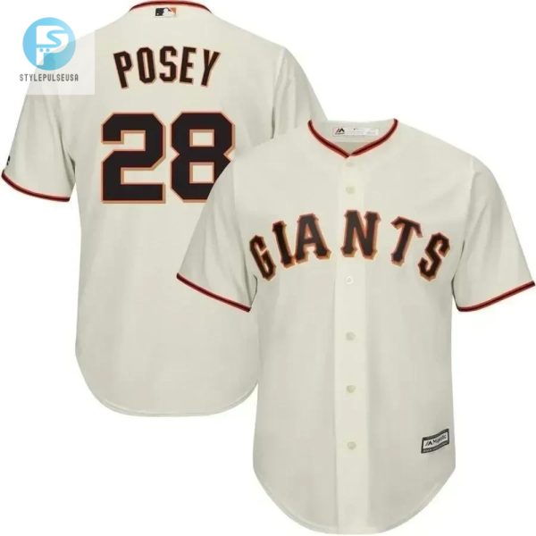 Get Big With Buster Giants Cream Jersey For Giants Fans stylepulseusa 1