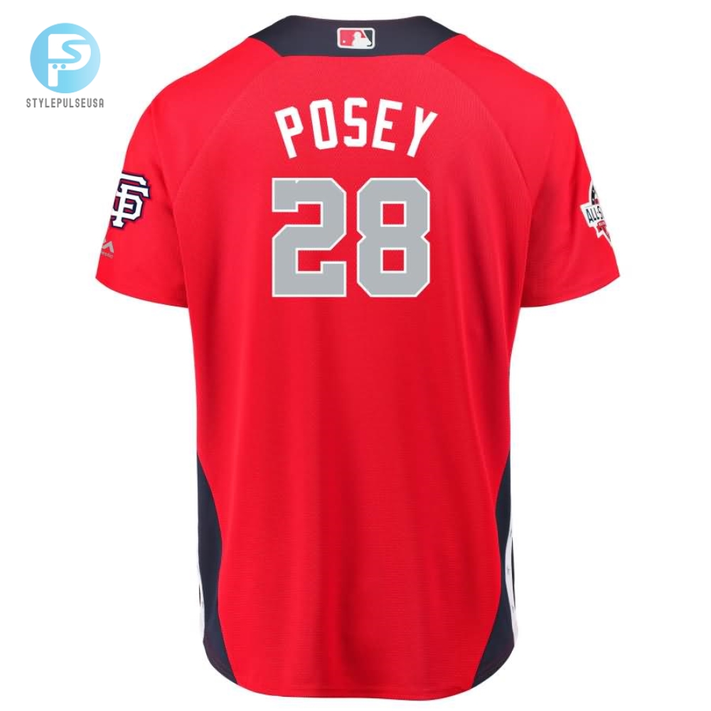 Hit Homers In Style Buster Posey Allstar Jersey  Red