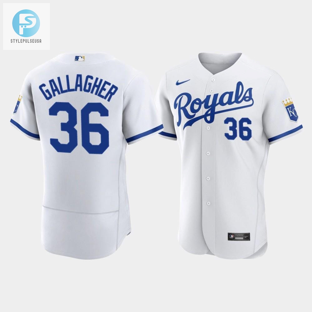 Get Giggly In Gallaghers Kc Royals 36 Home Jersey  White Joy