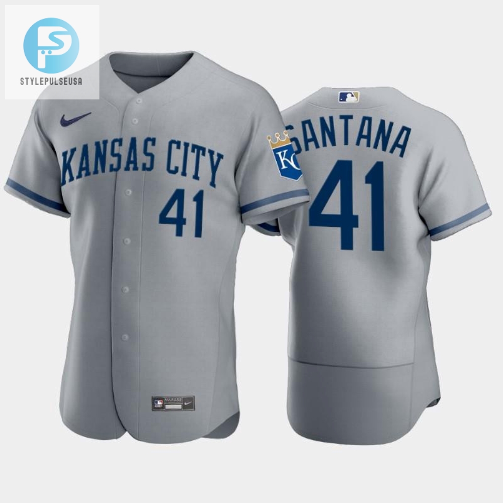 Rock Your Royals Pride Carlos Santana 41 Gray Jersey