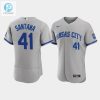 Get A Hit In Style Santana Kc Royals Road Jersey Gray stylepulseusa 1