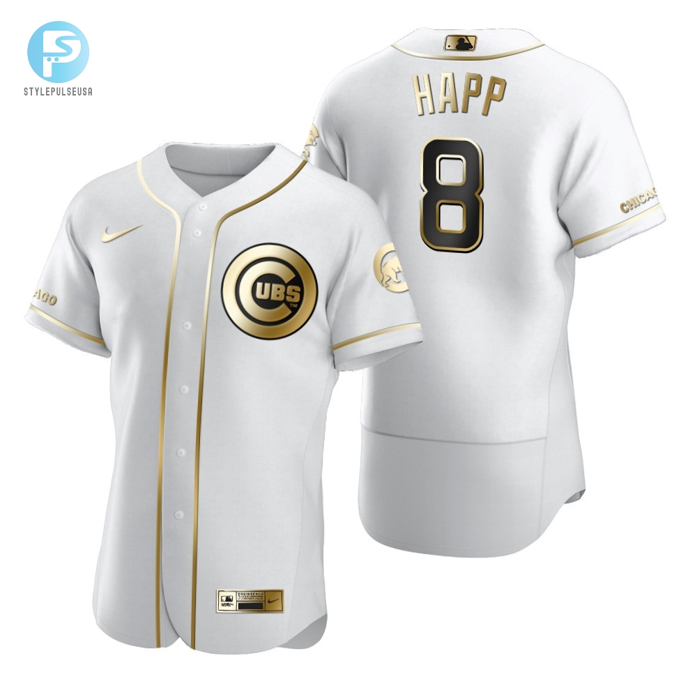 Get Happy Cubs 8 Ian Happ Golden Edition Jersey Fun