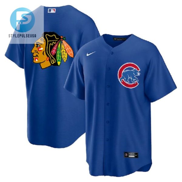 Score Big Laughs In A Chicago Cubsblackhawks Cool Base Jersey stylepulseusa 1